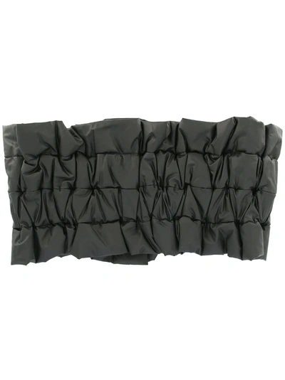 Rundholz Black Label Frilled Round Scarf  In Black