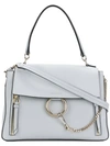 Chloé Faye Day Medium Shoulder Bag - Farfetch In Grey