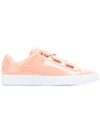 Puma Basket Heart Sneakers In Pink