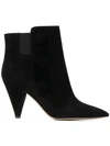 Fabio Rusconi Flower Ankle Boots In Black