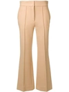 Joseph High Rise Cropped Trousers In Brown
