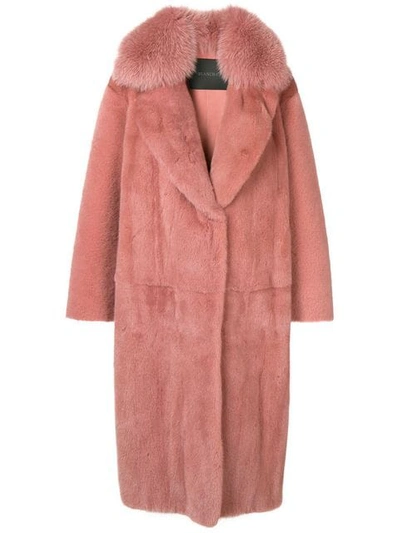 Blancha Oversized Coat In Pink
