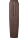 Rick Owens Drawstring Pencil Skirt - Brown