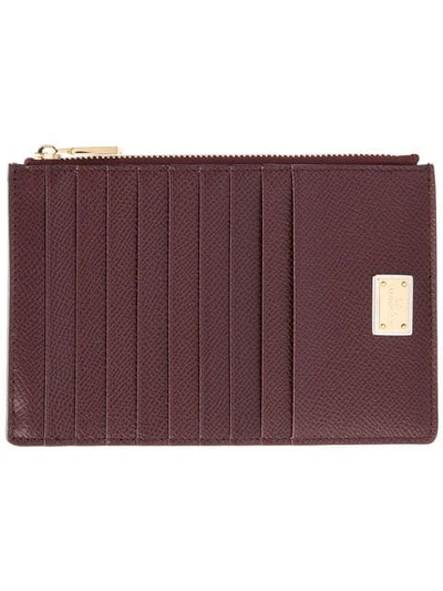 Dolce & Gabbana Leather Wallet - 红色 In Red