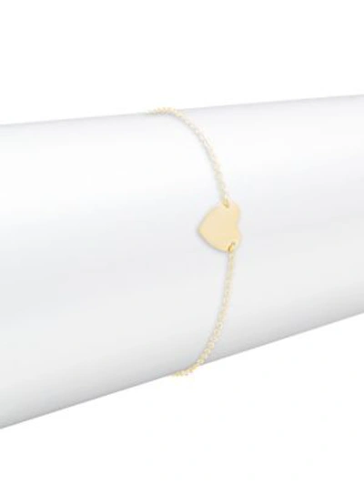 Saks Fifth Avenue Women's 14k Yellow Gold Heart Pendant Bracelet