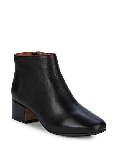 Gentle Souls Laina Block Heel Leather Booties In Black ModeSens