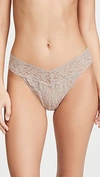 Hanky Panky Signature Lace Original Rise Thong 3 Pack In Grey