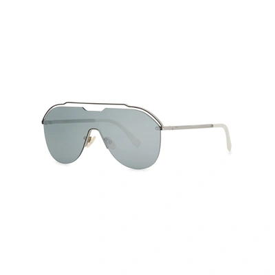 Fendi Silver-tone Cut-out Sunglasses