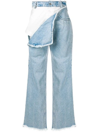 Seen Torn Flap Jeans In Blue