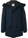 Kenzo Hooded Padded Coat In 76  Navy Blue