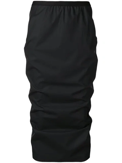 Rick Owens Lilies Matte Pencil Skirt - Black