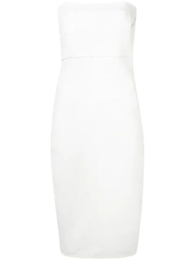 Rick Owens Tube Midi Dress In White