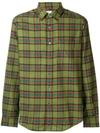 Aspesi Plaid Button Down Shirt In Green