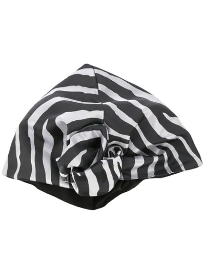 Taller Marmo Zebra Pattern Headband In Black