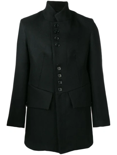Ann Demeulemeester Buttoned Single-breasted Coat - Black