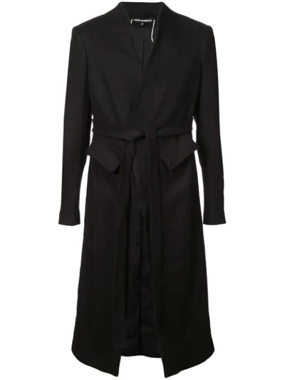 Cedric Jacquemyn Belted Mid-length Coat In Black