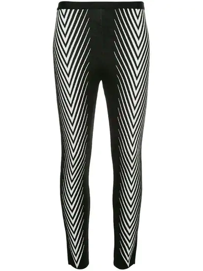 Haider Ackermann Chevron-print Leggings In Black