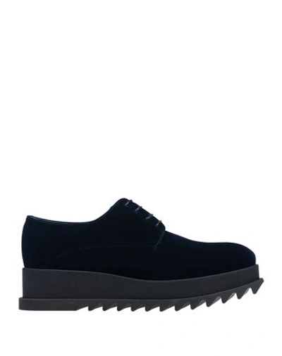 Jil Sander Lace-up Shoes In Dark Blue