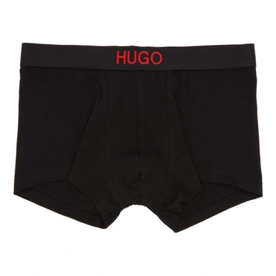 Hugo Two-pack Black And Red Brother Boxer Briefs In 002 Blk/wht