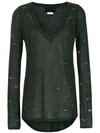 Andrea Bogosian Destroyed Long Sleeved Blouse - Green