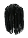 Andrea Bogosian Fringed Leather Bag In Black