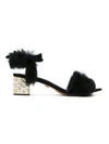 Andrea Bogosian Embellished Leather Sandals In Black