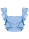 Clube Bossa Lubba Cropped Top In Blue