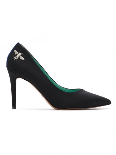 Blue Bird Shoes Embroidered Pumps In Black