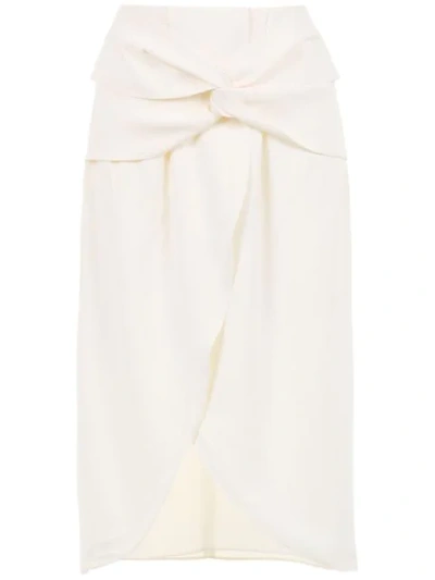 Framed Teshima Midi Skirt In White