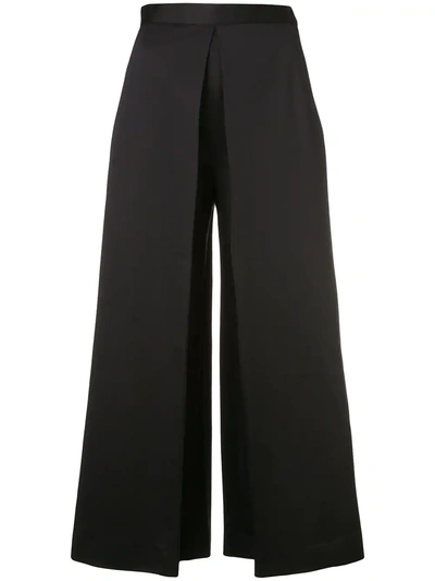 Rosetta Getty Pleated Front Palazzo Pants In Blue