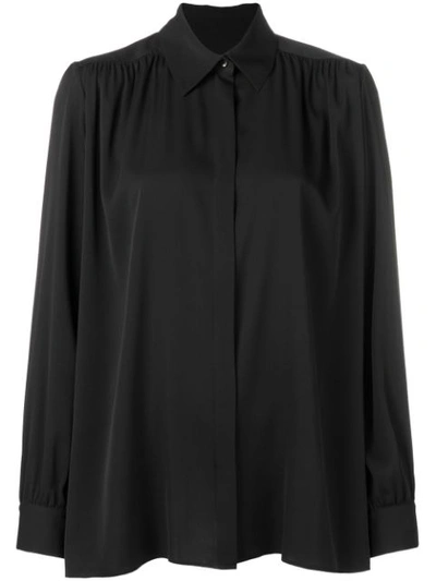 The Row Loose Fit Blouse In Black
