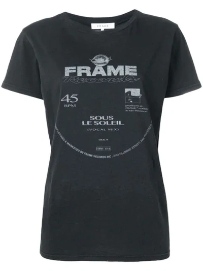 Frame Logo-print Cotton-jersey T-shirt In Black