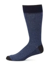 Saks Fifth Avenue Collection Stripe Tech Socks In Navy