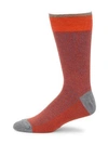 Saks Fifth Avenue Collection Stripe Tech Socks In Orange