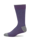 Saks Fifth Avenue Men's Collection Stripe Tech Socks In Purple