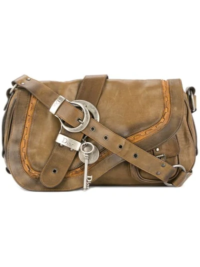 Dior Christian  Vintage Christian  Gaucho Shoulder Bag - Brown