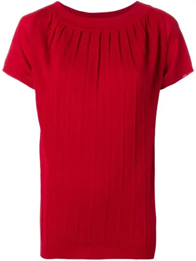 Sottomettimi Pleated Knit Top - Red