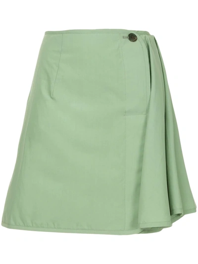 Aalto Straight Mini Skirt In Green