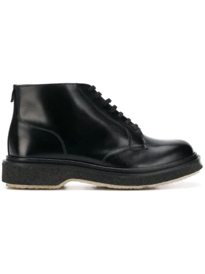 Adieu Paris Chunky Sole Ankle Boots - Black