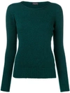 Roberto Collina Slash Neck Sweater - Green