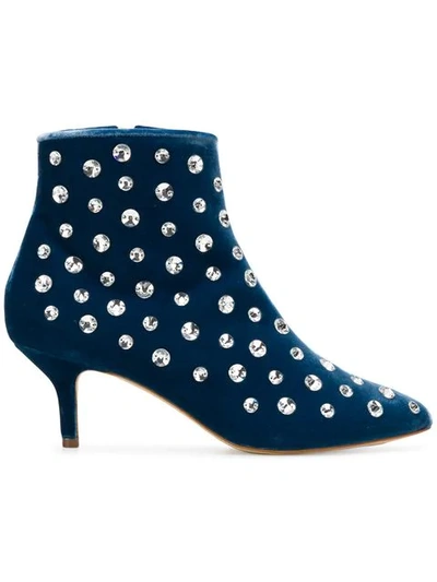 Polly Plume Janice Boots In Blue
