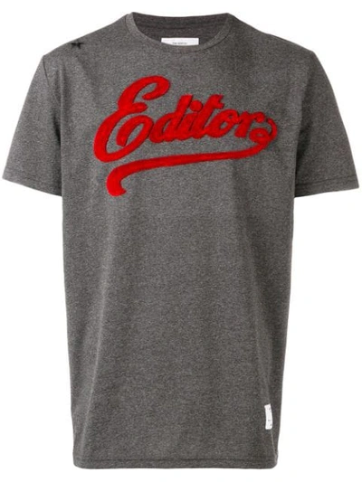 The Editor Embroidered Logo T-shirt - Grey