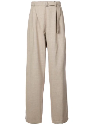Mackintosh 0003 Wide-leg Tailored Trousers - Neutrals