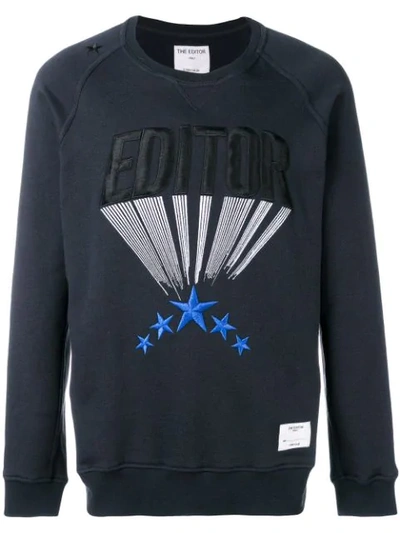 The Editor Embroidered Logo Sweatshirt - 蓝色 In Blue