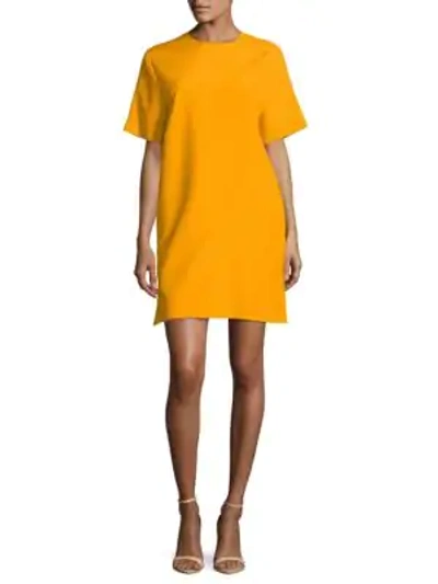Msgm Short-sleeve Mini Dress In Orange