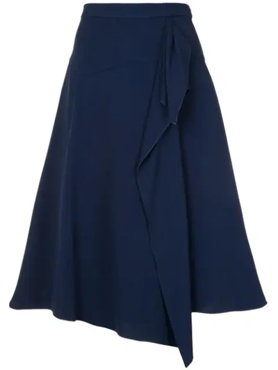Delpozo Flared A-line Skirt In Blue