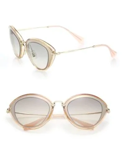 Miu Miu 52mm Metal Cat Eye Sunglasses In Pink