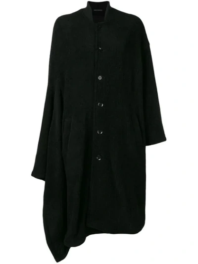 Yohji Yamamoto Oversized Cape Coat In Black