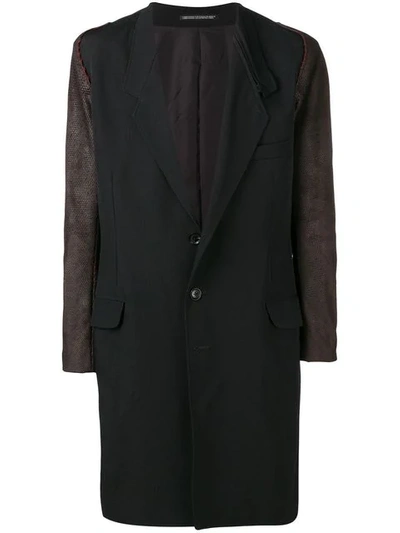 Yohji Yamamoto Deconstructed Leather Jacket In Black