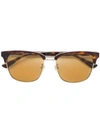 Gucci Square-frame Tinted Sunglasses In Dark Tortoiseshell And Brown